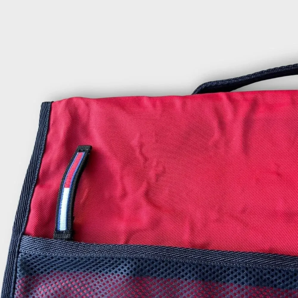 Vintage 90s Tommy Hilfiger Messenger Lap Top Bag Red Preppy Academic Grunge
